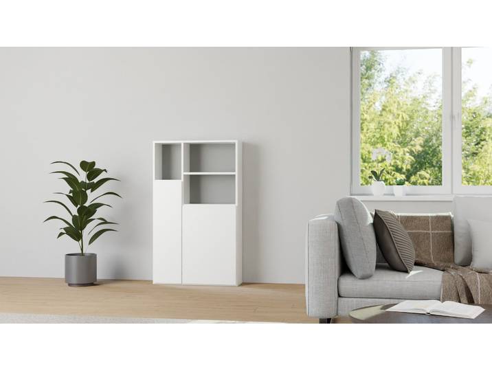 Lusini Regal MDF Beschichtet MDF Weiß matt