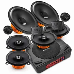 Mercedes E W210 500 Watt Subwoofer Lautsprecher Türen und Heck