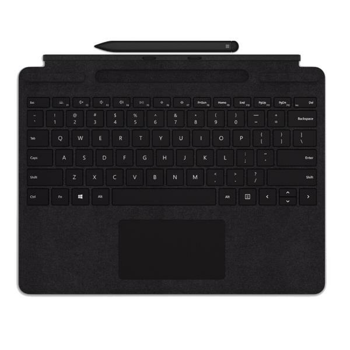 Microsoft Surface Pro Signature Keyboard w/ Slim Pen 2, Spanisch, Touchpad, Microsoft, Surface Pro 10 Surface Pro 9 Surface Pro 8 Surface Pro X, Schwarz, Alcantara
