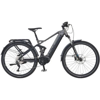 E-Bike PROPHETE "Stack 5.8" Gr. 48, grau (grau, schwarz), Elektrofahrräder, 48cm, 29 Zoll (73,66cm), Pedelec, Elektrofahrrad für Herren