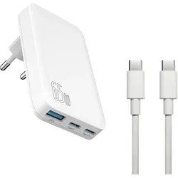 Felixx Daten-/Ladekabel (65 W, 3 Ports), USB Ladegerät, Weiss