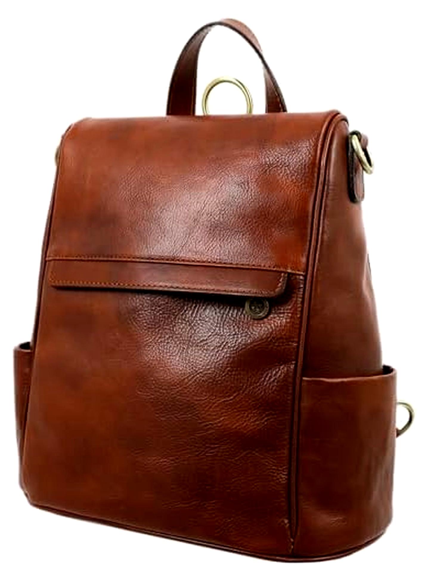 Leder Rucksack für Damen - 100% Lederrucksack - Vintage Rucksack Damen groß - Damentaschen