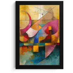 POSTER MIT RAHMEN Kunst - Abstrakt - Modern Poster 20x30 cm
