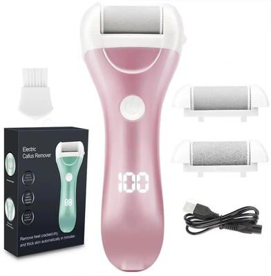 Uplift Essentials USB Rechargeable Electric Foot Grinder & Callus Remover pink