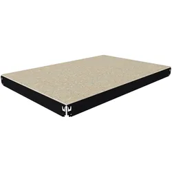 Zusatz-Fachboden Biedrax 45 x 90 cm, Schwarz, Fachboden OSB 10 mm, Fachlast 300 kg