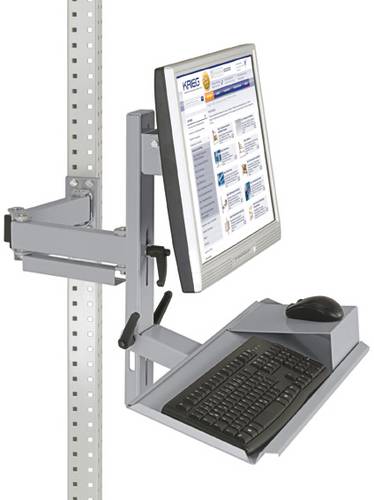 Manuflex ZB3628.9006 Ergonomie Monitorträger für UNIVERSAL und PROFI mit Tastatur- und Mausfläche, VESA-Adapter 100mm