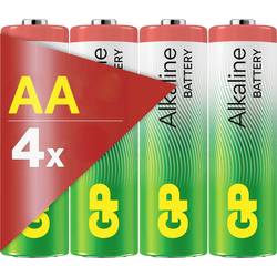 GP AA Batterie GP Alkaline 1,5V 4 Stück Mignon (AA)-Batterie 1.5 V 4 St. GPALK15A756C4