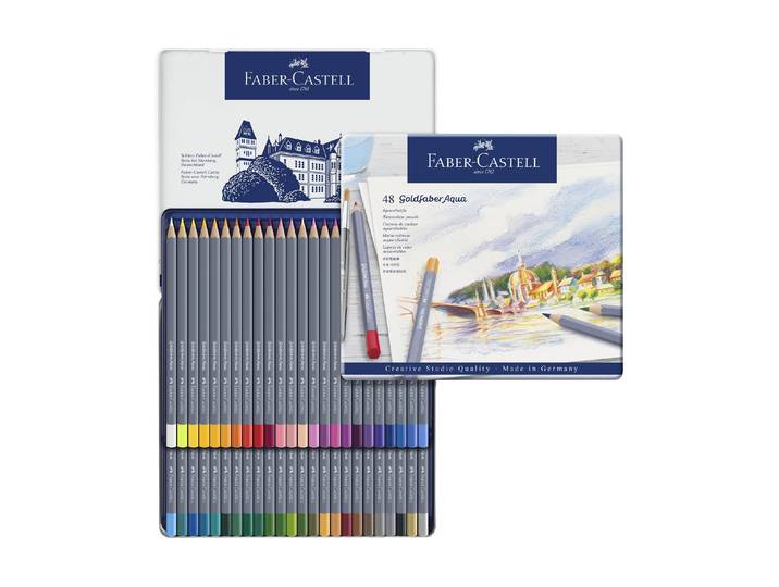 Aquarellstifte FABER-CASTELL Go , bunt, Kunstfaser, Stifte, Aquarellstifte