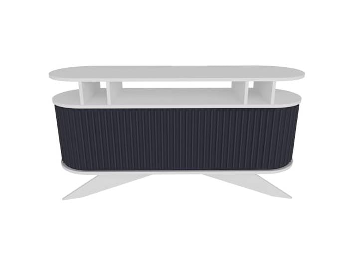 Hanah Home Modernes Sideboard, 150 cm, Weiß & Anthrazit 100% melaminbeschichtete Spanplatte, 18 mm stark Stilvoller Stauraum für Moderne Räume