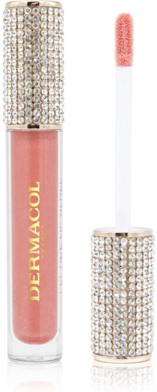 Dermacol Diamond Edition Peptide Lip Glaze nourishing lip gloss with peptides shade 03 Honey Blush 2.5 ml