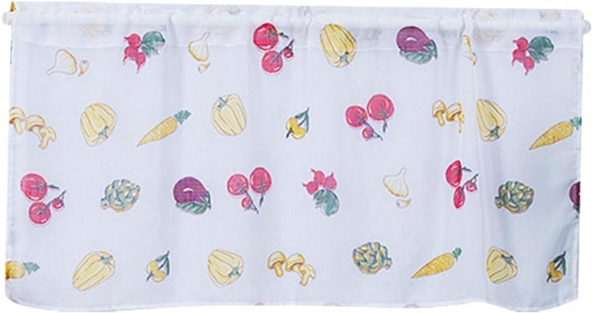 Semi-transparant kort raamgordijn voor keuken en slaapkamer, 100 x 50 cm
