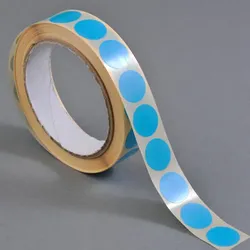 SPRINTIS Klebepunkte 30 mm, hellblau, 1000 Stück Markierungspunkte selbstklebend auf Rolle, Punkte Aufkleber aus Papier für Büro und Lager