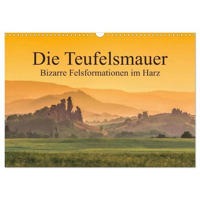 Die Teufelsmauer - Bizarre Felsformationen im Harz (Wandkalender 2027 DIN A3 quer), CALVENDO Monatskalender