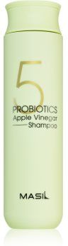 MASIL 5 Probiotics Apple Vinegar champô de limpeza profunda para cabelo e couro cabeludo 300 ml. 5 Probiotics Apple Vinegar
