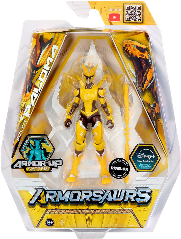MGA Entertainment Armorsaurs Switchblade Johnny Lee 3.75-Inch Action Figure - 11 Points of Articulation - Ages 3 and Up