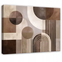 LEINWANDBILD Abstraktion Geometrisch Braun 120x80 cm