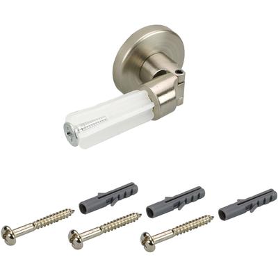 Träger LIEDECO, silber (edelstahlfarben), Ø:1,6cm, Gardinenstangenhalterungen, für Gardinenstangen Ø 16 mm