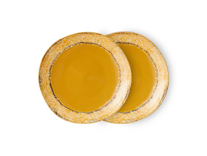 HKliving - 70's Teller Ø 22 cm, paradise (2er-Set)
