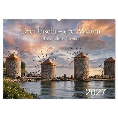 Drei Inseln – drei Welten (Wandkalender 2027 DIN A2 quer), CALVENDO Monatskalender
