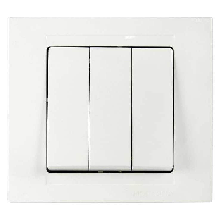 Gunsan Moderna 3-fach Schalter Serienschalter Unterputz Weiss (31793605)