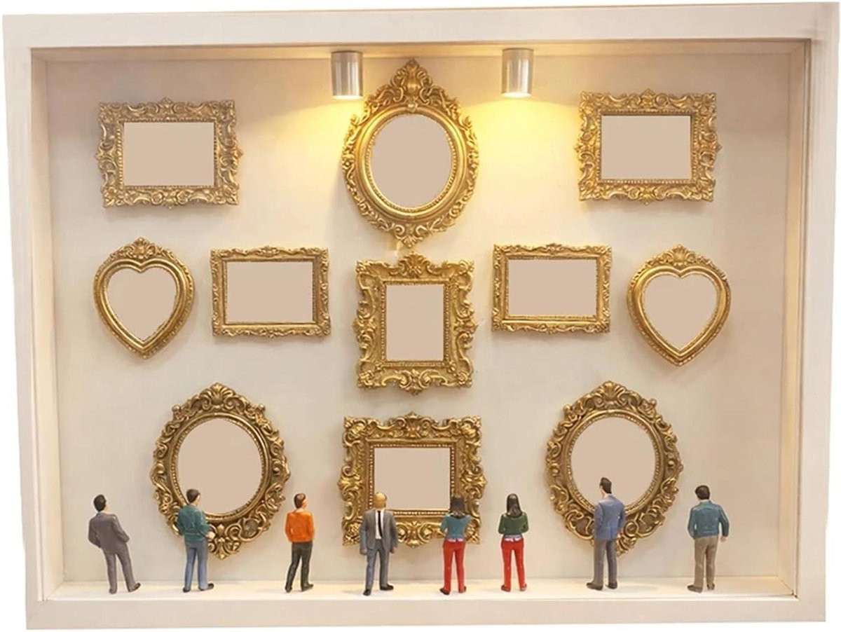 DIY Silhouet Doos Mini Museum Lijst met LED-verlichting voor het bewaren van herinneringen