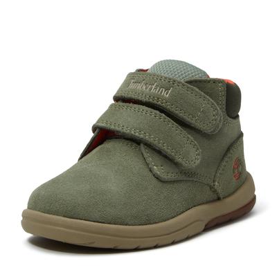 Klettboot TIMBERLAND "TODDLE TRACKS - MID HOOK & LOOP BOOT", Mädchen, Gr. 26, Synthetik, grün (light grün suede), Leder, Schuhe, Winterstiefel, Winterboots, Snowboots, Winterschuhe