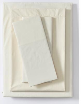 Florence 100% Cotton Sheet Set by BrylaneHome in Ecru (Size QUEEN)