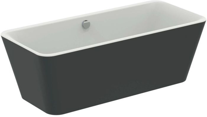 Ideal Standard II Badewanne K8726V3 180 x 80 cm, weiß/schwarz matt, freistehend, mit Füller