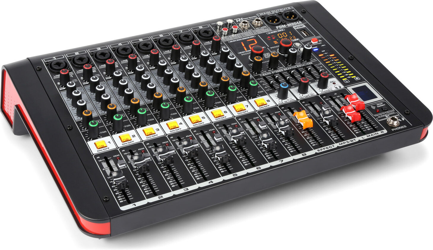 Power Dynamics Pdm-M804a 8-Kanal-Musikmischpult Mit Verstärker
