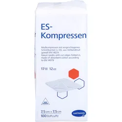 Es-Kompressen Unsteril 7.5x7.5cm 12F 100 ST
