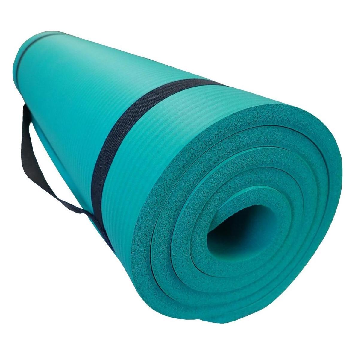 Kubi Sport Yoga- und Pilates-Übungsmatte, grün, KUBISPORT, 183 x 61 x 1,2 cm (12 mm) (76521535)