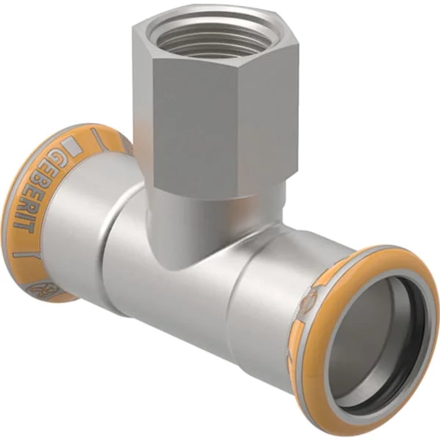 Geberit Mapress Therm T-stuk met binnendraad d=108mm Rp=3/4″ d1=108mm 41336
