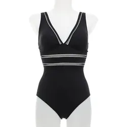 OLYMPIA Damen Badeanzug Badeanzug, Größe 38B in Schwarz Schwarz