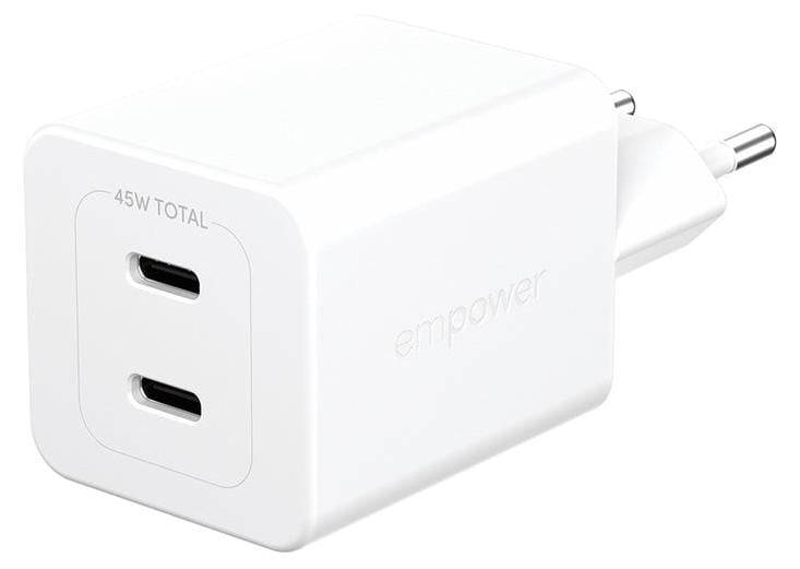 PanzerGlass 45W oplader met 2x USB-C, wit
