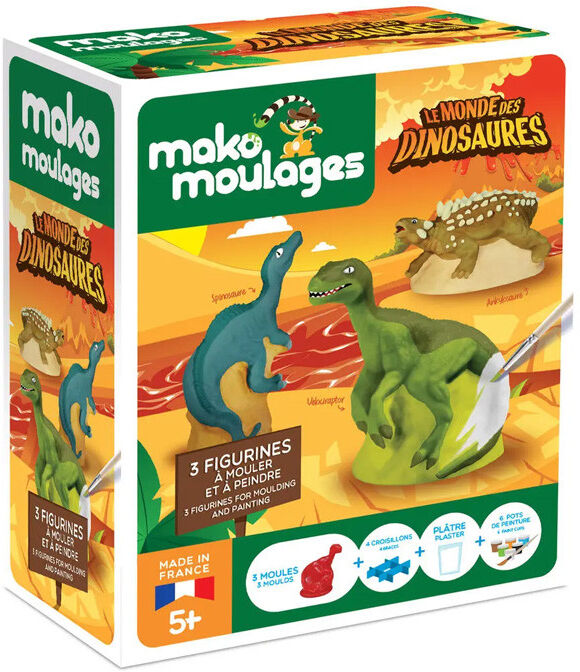 Coffret 3 moules Le monde des Dinosaures - Mako moulages