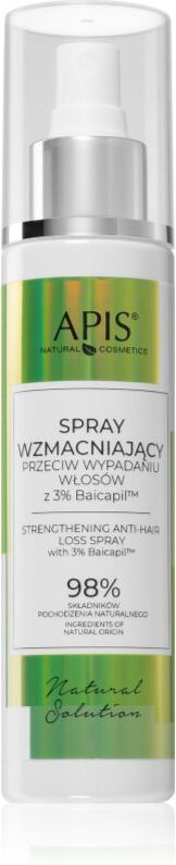 Apis Natural Cosmetics Natural Solution 3% Baicapil stärkendes Spray gegen Haarausfall 150 ml