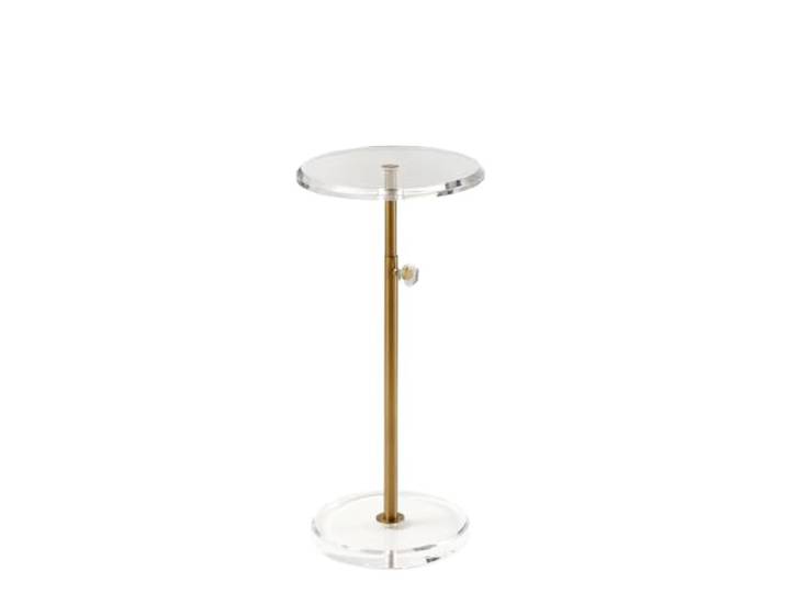 Artmaze Verstellbarer Standtisch aus transparentem Acryl, 25,4 cm, antikes Eleganter Acryl-Beistelltisch, einfache Montage