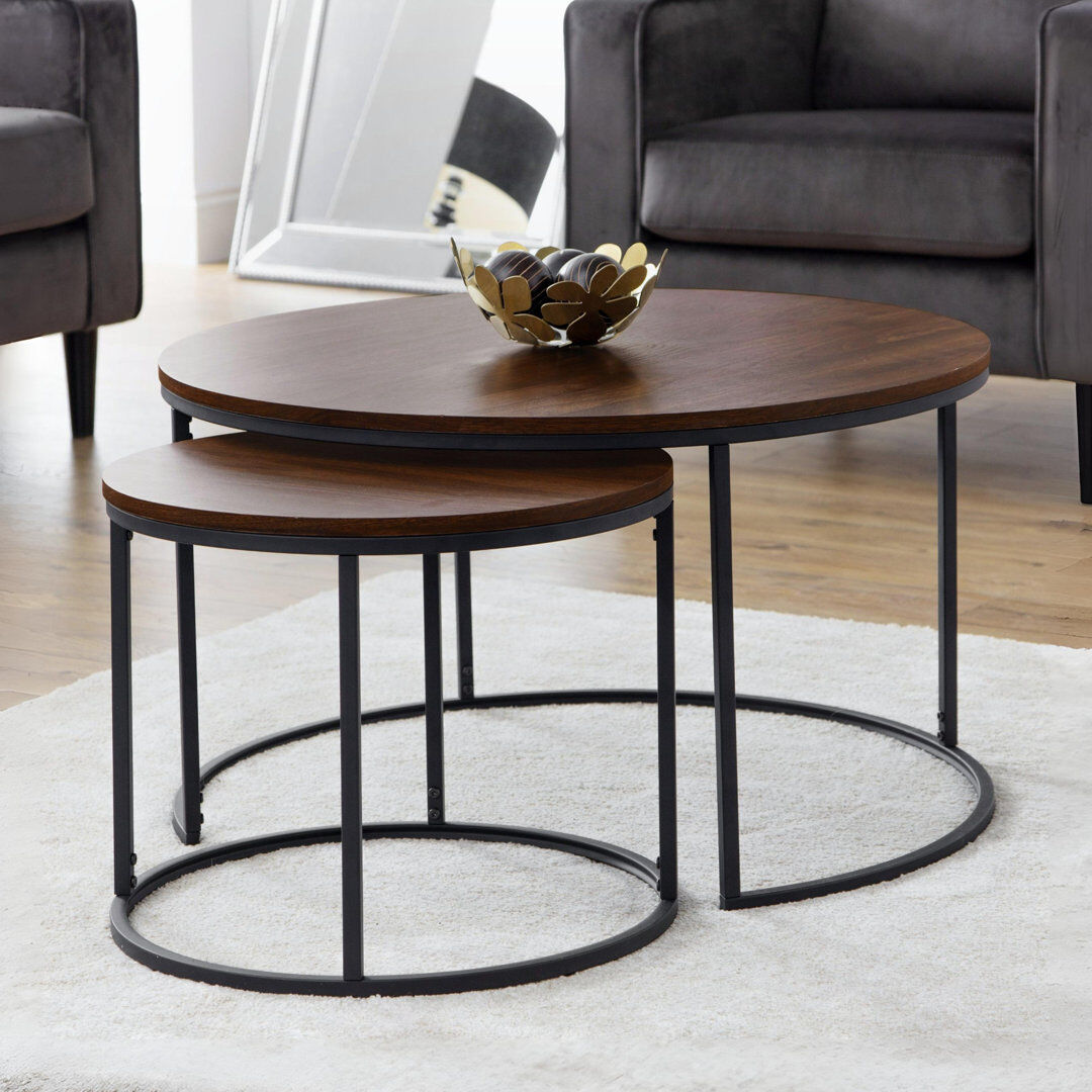 Mercury Amhurst Frame Coffee Table Walnut 80cm W X 80cm D