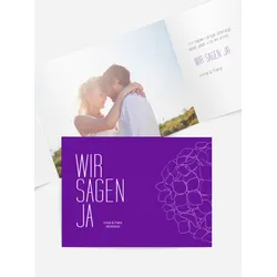 Hochzeitseinladungen selbst gestalten mit Spruch und Fotos im Onlinedesigner bei Meine-Kartenmanufaktur.de