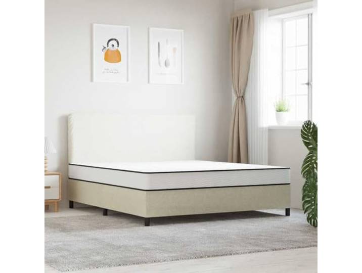 ZXQVLMRS Bonnell-Federkern Matratze Mittel 200x200 cm Weiß Atmungsaktiv, Punktelastisch, Waschbarer Bezug