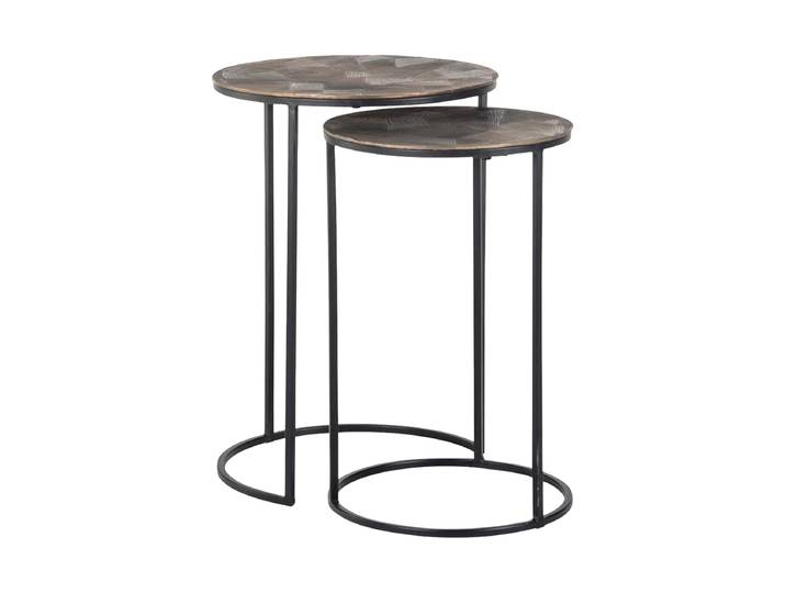 Design Beistelltisch Set „Tulum“ Gold Richmond Interiors