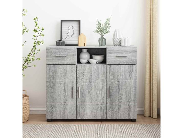 vidaXL Holzschrank Graues Sonoma Holzwerkstoff