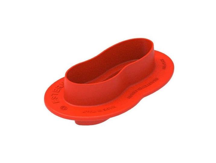 Backform Silikomart – Erdnuss 30 Silikon mit Ausstecher , rot (grau, rot), B:2,9cm L:7,2cm T:2,7cm, Kunststoff, Silikon, Küchenformen, Backform