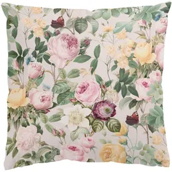 KISSENBEZUG Vintage Blumen Illustration XXL 40/40 cm