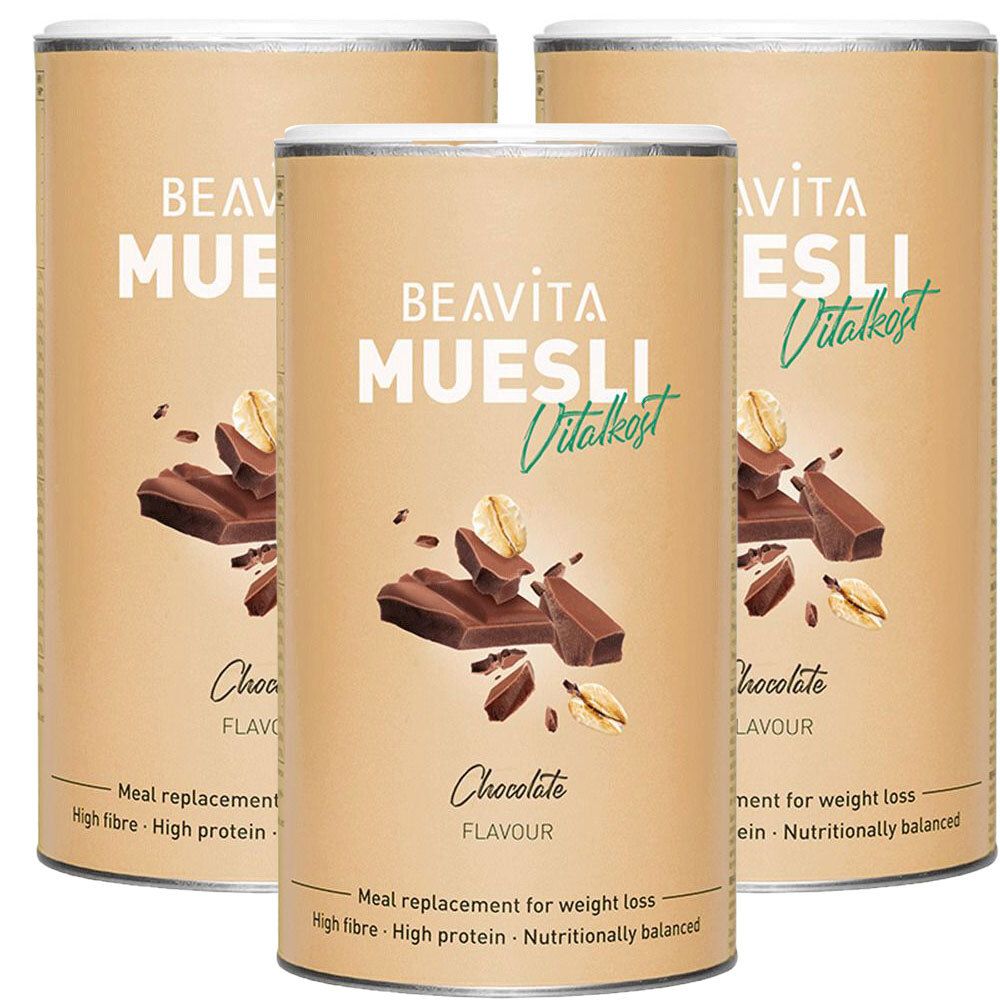 3 x Beavita Vitalkost Müsli, Schokolade 3x500 g Müsli