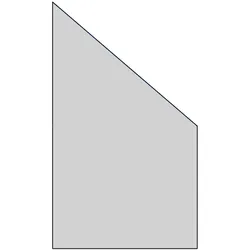 T&J  RUDE-Serie  Systemglas  Ecke  rechts  B1030  x  H1740/870  x  T8  mm,  Vollflächen-Dekor  84,  satiniert