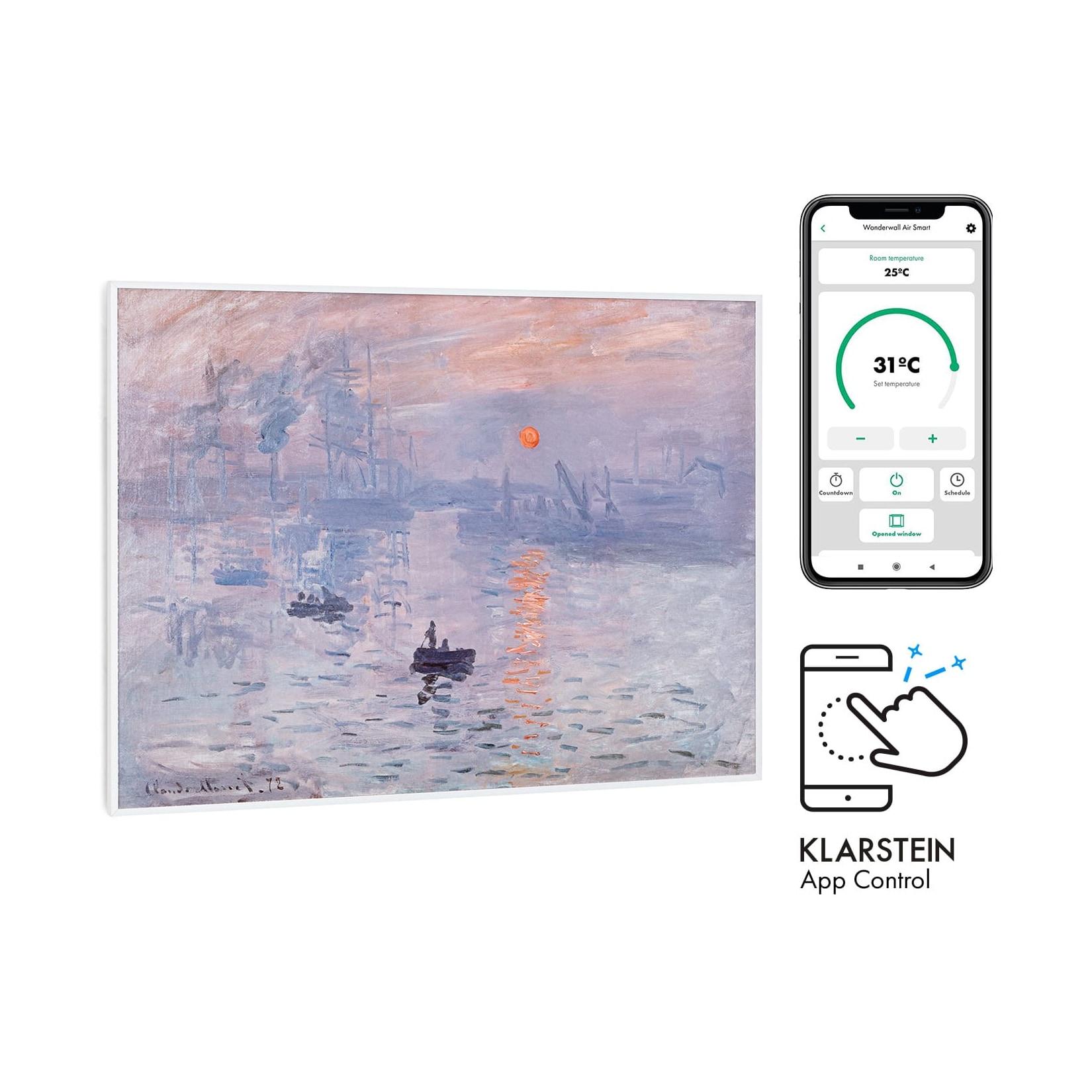 Wonderwall Air Art Smart Infrarotheizung 80x60cm 500W Wandmontage Sonnenaufgang