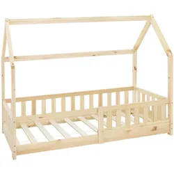 KINDERBETT mit Dach 80x160 cm Natur