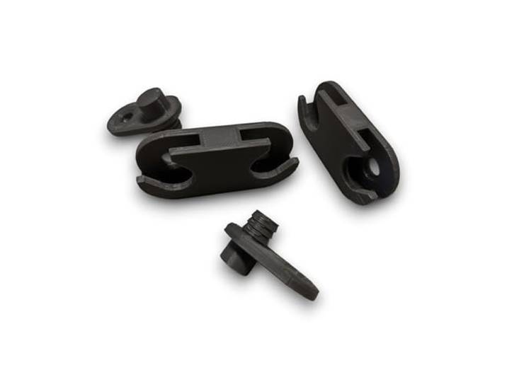 Charnière et Cheville d'arrêt pour Meuble à Chaussures Compatible avec IKEA Hemnes Bissa Grevbäck - Correspondant aux références IKEA 110364 et 116713 (4 pcs\, Hinge Stop)