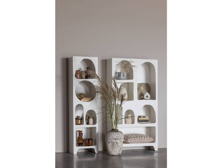 Regal Puca I Sperrholz, lackiert Weiß 95 x 180 x 32cm